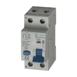 C-MAC® RCBO KOMBIRELÆ 2 Polet 20A 30mA