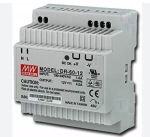 MEAN WELL STRØMFORSYNING 88-264VAC 12VDC 4,5A DIN skinne
