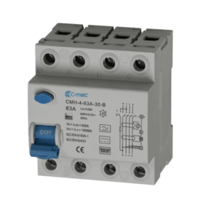 C-MAC® RCCB/HPFI 63A 4 POL, 30mA, type B (AC/DC)