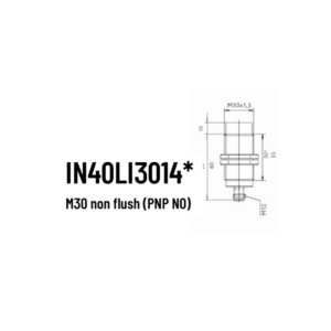 Schönbuch induktiv sensor non flush Ø 30mm PNP NO - M12 stik 40mm tasteafstand