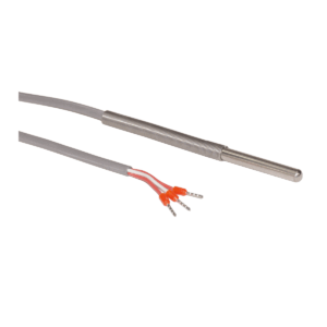 TERMOTECH føler PT100 Ø6x50mm 3leder 15m silikone -40-200°C med fjeder